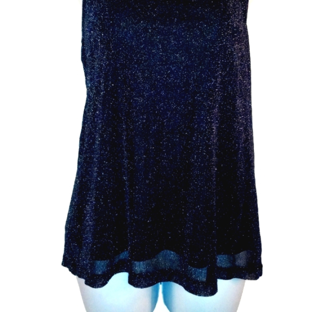 L - CHARLOTTE RUSSE – BLOUSE - BLK/SLVR - Picture 2 of 6